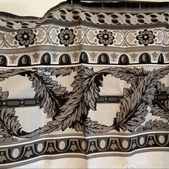 White and Gray Shower Curtain - Picture 2 of 4